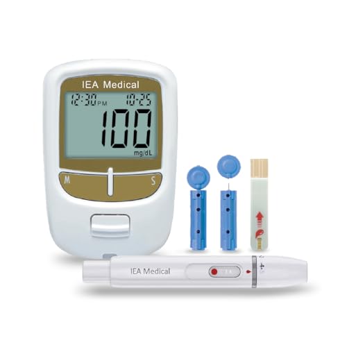 IEA Medical Blutzuckermessgerät | Blutzuckermessgerät Set mit Teststreifen | Zuckermessgerät | Diabetes Test | 50 Teststreifen & 50 Lanzetten IEA Medical Blutzuckermessgerät | Blutzuckermessgerät Set mit Teststreifen | Zuckermessgerät | Diabetes Test | 50 Teststreifen & 50 Lanzetten von IEA Medical