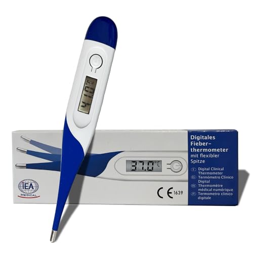 IEA Medical Digitales Fieberthermometer, flexible Spitze, Fieberthermometer Baby, Fiebermesser, Thermometer Fieber, Fiebermessgerät, Thermometer Baby von IEA Medical