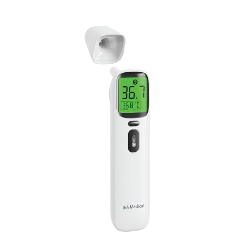 IEA Medical Digitales Infrarot-Fieberthermometer für Babys, Kinder & Erwachsene, Thermometer zur Fiebermessung mit Fieberalarm, Stirnthermometer Kontaktlos, Fiebermesser IEA Medical Digitales Infrarot-Fieberthermometer für Babys, Kinder & Erwachsene, Thermometer zur Fiebermessung mit Fieberalarm, Stirnthermometer Kontaktlos, Fiebermesser von IEA Medical