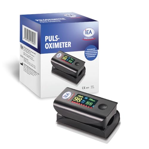 IEA Medical Pulsoximeter | Finger-Pulsoximeter für Sauerstoffsättigung und Pulsfrequenz | Tragbares Oximeter für Erwachsene IEA Medical Pulsoximeter | Finger-Pulsoximeter für Sauerstoffsättigung und Pulsfrequenz | Tragbares Oximeter für Erwachsene von IEA Medical