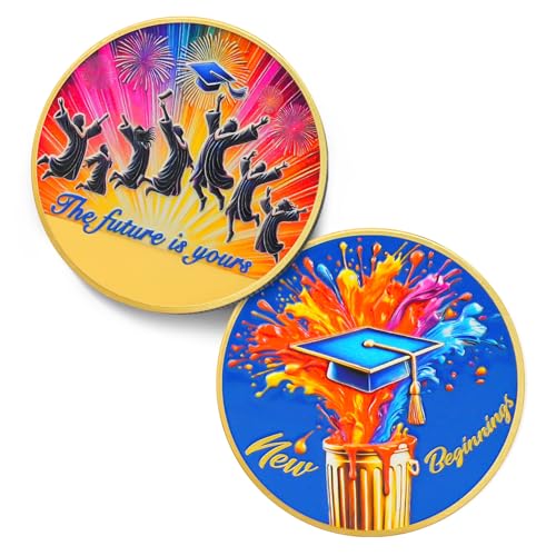 Münze für den Schulabschluss, Abschluss-Dekoration, 2025 Grad, Party-Münze – Klasse 2025 Dekor-Chip Stuff – Abschluss, Glücksbringer, Medaille, Geschenke für Kinder, Gymnasium, Kindergarten Münze für den Schulabschluss, Abschluss-Dekoration, 2025 Grad, Party-Münze – Klasse 2025 Dekor-Chip Stuff – Abschluss, Glücksbringer, Medaille, Geschenke für Kinder, Gymnasium, Kindergarten von IELCJJ