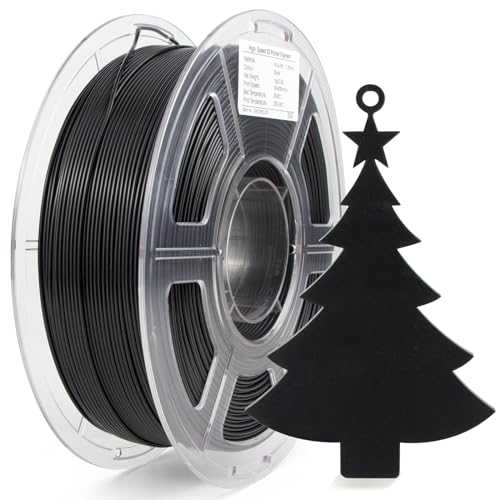 IEMAI 3D Drucker Filament, Hyper PLA High Speed Filament, 1.75mm 3D Druck Filament für Hochgeschwindigkeitsdruck, Maßgenauigkeit +/-0.02mm, 1kg/Spule Schwarz von IEMAI