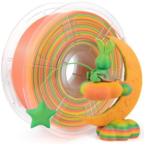 IEMAI Hohe Geschwindigkeit Regenbogen PLA+ Filament, High Speed 3D Drucker Filament, Mehrfarbig Filament PLA+ 1.75mm, Maßgenauigkeit +/- 0,02 mm von IEMAI