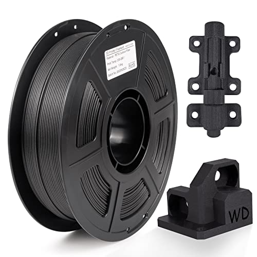 IEMAI PETG Carbon Fibre Filament 1.75 mm, 3D Printer Filament PETG, Carbon Fibre Filament 1.75 PETG Filled with 20% Carbon Fibre, PETG Filament 1.75 mm, Matte Black 1 kg Spool von IEMAI