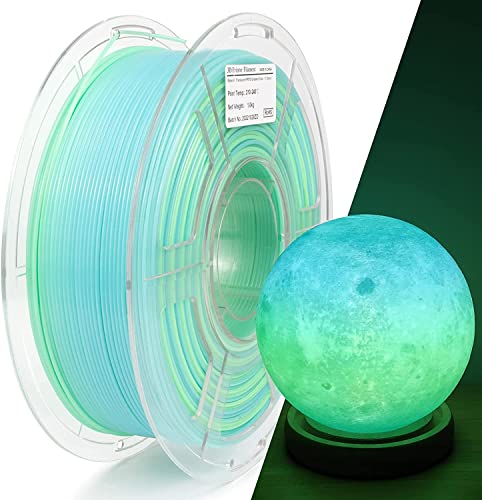 IEMAI PETG Filament 1.75, Durchscheinend PETG Blau Grün, High Speed PETG Filament, PETG 3D Drucker Filament, Regenbogen PETG 1.75 Filament 1Kg, Filament PETG 1.75mm, Maßgenauigkeit +/- 0,02 mm von IEMAI