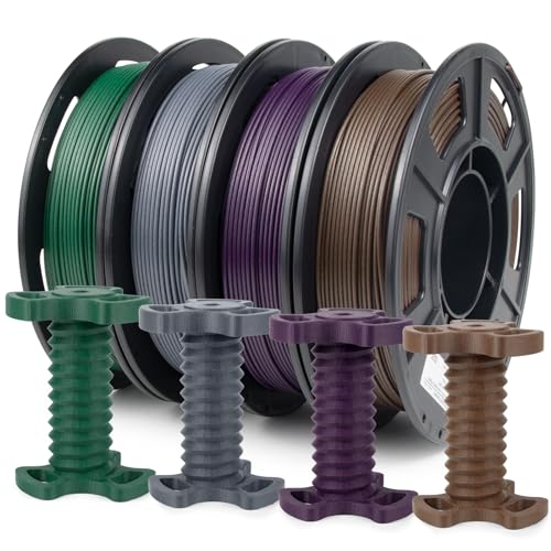 IEMAI PETG Kohlefaser Filament 1,75 mm, Military Grün/Blau Grau/Lila/Kaffee Kohlefaser PETG Filament 250g x 4, 3D Drucker Filament PETG, Carbon Fiber PETG, Filament PETG 1,75mm +/- 0,03 mm von IEMAI