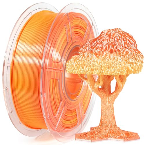 IEMAI Seide Mehrfarbig PLA Filament, 3D Drucker Filament PLA Rosa Gelb, Seide PLA 1.75mm Filament, PLA 1Kg, Maßhaltigkeit +/-0.02mm, Filament 1.75mm PLA von IEMAI