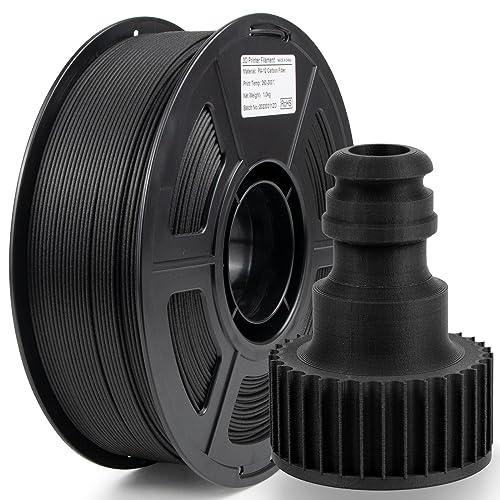 IEMAI Verbessert Nylon Kohlefaser 3D Drucker Filament, Hohe Festigkeit PA12-CF Filament, Carbon Fibre Filament 1.75 mm, Geringe Wasseraufnahme, 1kg Spule Filament von IEMAI