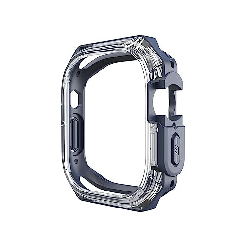 IENYU Transparente TPU-Uhrenhülle für Apple Watch Ultra 8, 7, 6, 5, 4, 3, 2, SE, 40 mm, 44 mm, 41 mm, 45 mm (Mitternachtsblau, 49 mm) von IENYU