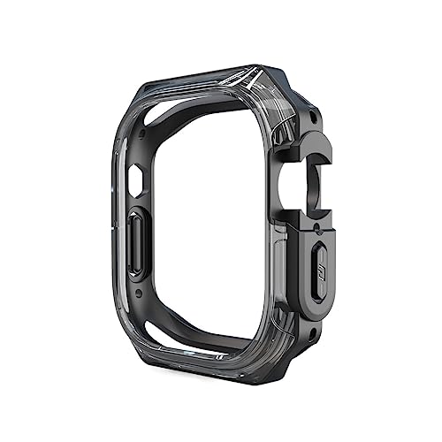 IENYU Transparente TPU-Uhrenhülle für Apple Watch Ultra 8, 7, 6, 5, 4, 3, 2, SE, 40 mm, 44 mm, 41 mm, 45 mm (Schwarz / Schwarz, 41 mm) von IENYU
