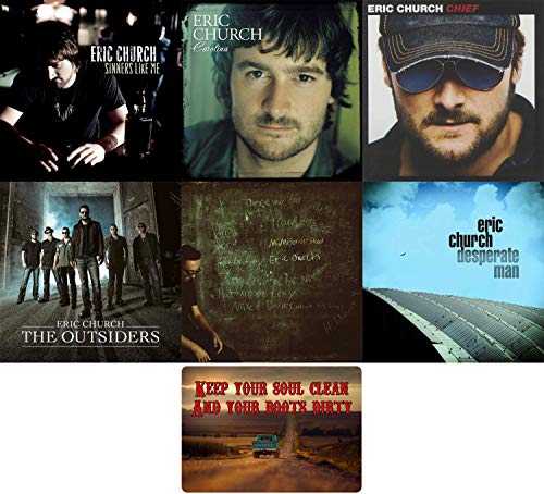 Eric Church: Complete 6 Studio Album Discography CD Collection with Bonus Art Card ( Chief / The Outsiders / Carolina and More) von IERO