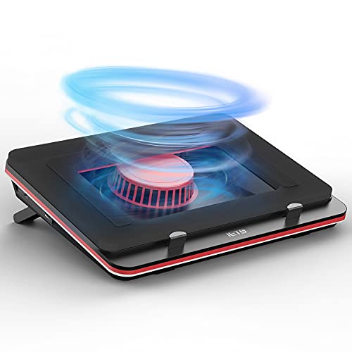 IETS GT500 Leistungsstarker Turbo-Lüfter (5000 U/min), Laptop-Kühlpad mit stufenloser Geschwindigkeit,43.9 cm (13,17.3 Zoll) Laptop-Kühler mit 3 USB-Hub von IETS