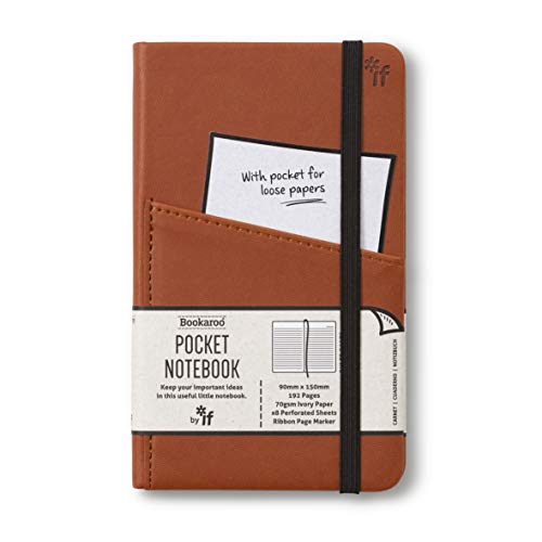 IF Bookaroo Notizbuch, A6, Pocket, Braun von IF