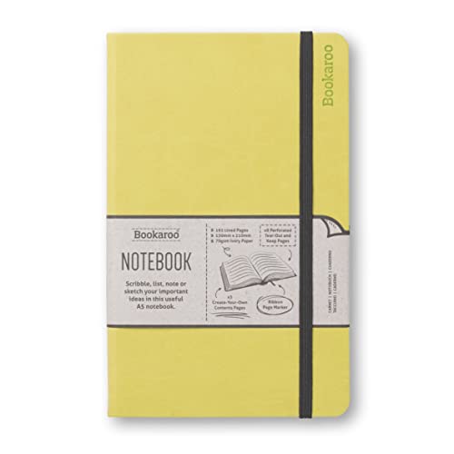 IF Bookaroo Notizbuch A5, Journal - Lime, Classic Liniert Notizbuch, Hardcover mit weichem PU, (A5) 21,5 x 13,5 cm, 192 Seiten von IF