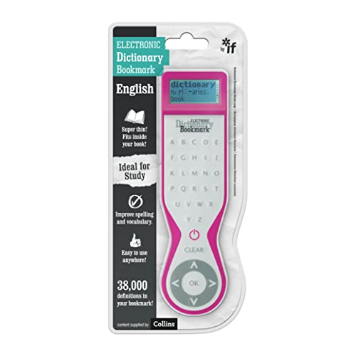 IF Electronic Dictionary Bookmark Single Language Definitions - English, Pink von IF