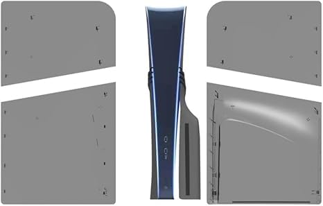Transparente Konsole Hülle für PS5 Pro Disc Edition Hard Faceplate Transparent Protector Console Protective Shell Zubehör (Translucent Black) von IFEEHE