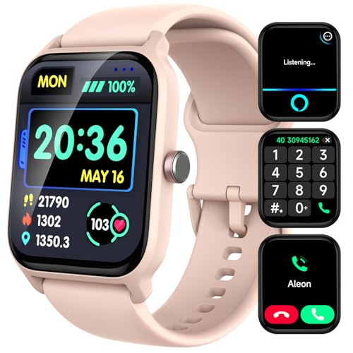 IFMDA Smartwatch Damen - 1.8" LCD Smart Watch Damen mit Alexa-Stimme,300mAh,Sportuhr mit Telefonfunktion,IP68 Wasserdicht,Herzfrequenzmesser, Schlafmonitor,Schrittzähler,Smartwatches für iOS Android von IFMDA