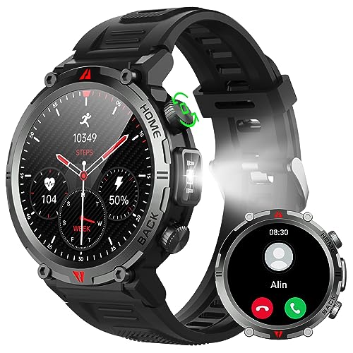 IFMDA Smartwatch Herren Damen, 1,45" LCD Sports Smart Watch, 300 mAh Fitnessuhr mit Bluetooth Calls Whatsapp Funktion, Heart Rate Sleep Monitor, Schrittzähler für IOS und Android von IFMDA