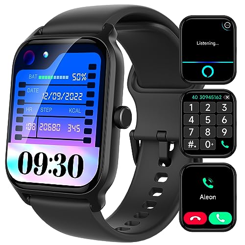 IFMDA Smartwatch Herren Damen - 1.8" LCD Smart Watch mit Alexa-Stimme,300mAh,Sportuhr mit Telefonfunktion,IP68 Wasserdicht,Herzfrequenzmesser, Schlafmonitor,Schrittzähler,Smartwatches für iOS Android von IFMDA