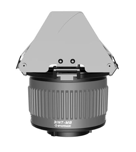 IFOOTAGE 3INT-MB Fresnel-Linse für SL60DN, 60BNA, 130DN130bna, LED-Videoleuchte, 8,1 cm Mini Bowens 15–50 ° Verstärker. Mit sechsblättrigen Scheunentüren von IFOOTAGE