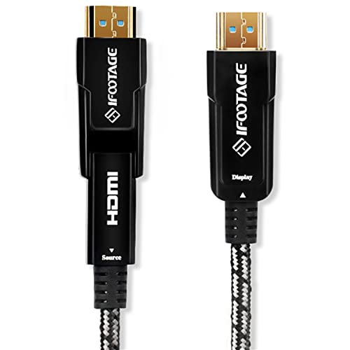 IFOOTAGE 4K HDMI Glasfaserkabe 2.0 10M,Ultrahohe Geschwindigkeit 18Gbps Ethernet High Speed 4K@60Hz，Unterstützt Dynamic HDR，Dolby Atmos，Kompatibel mit TV Monitor Mehr von IFOOTAGE