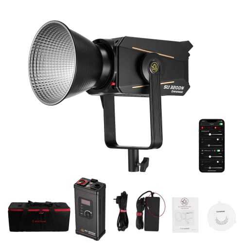 IFOOTAGE SL1 320DN COB-Videoleuchte,320W LED Videoleuchte Studiolicht mit 5600K Tageslicht,CRI98+,Helligkeit 56000 Lux bei 1m,8 Lichteffekte,APP-Steuerung,für Professionelle Videoaufnahmen von IFOOTAGE