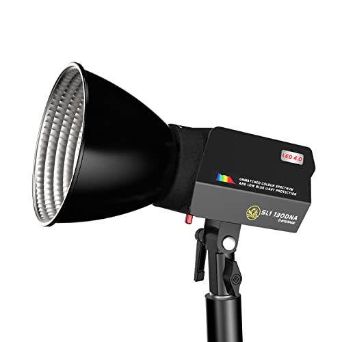 IFOOTAGE Sl1 130DNA COB-Videoleuchte,130W LED Videoleuchte Studiolicht mit 5600K Tageslicht,CRI 98+,Helligkeit 19200 Lux bei 1m,8 Lichteffekte,APP-Steuerung,für Videoaufnahmen,Außenaufnahmen von IFOOTAGE