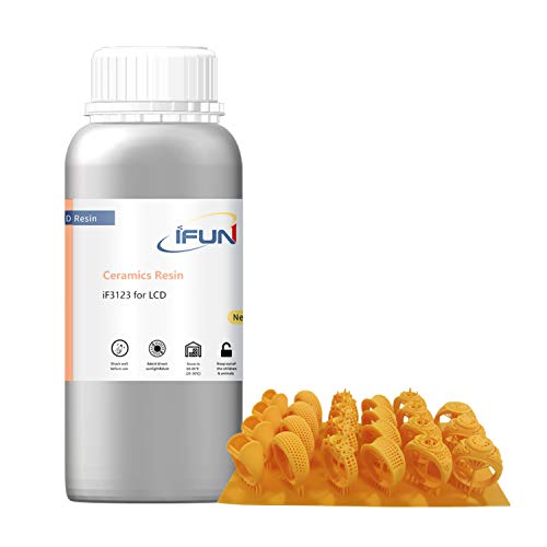 IFUN 3D Drucker Resin, Keramikharz für LCD 3D Drucker, 405nm Rapid UV-härtendes Photopolymer Resin 500g von IFUN