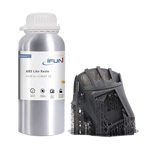 IFUN ABS Resin 3D Drucker, UV 405nm Rapid Photopolymer Resin, für LCD DLP Resin 3D Drucker Schwarz 500ml von IFUN