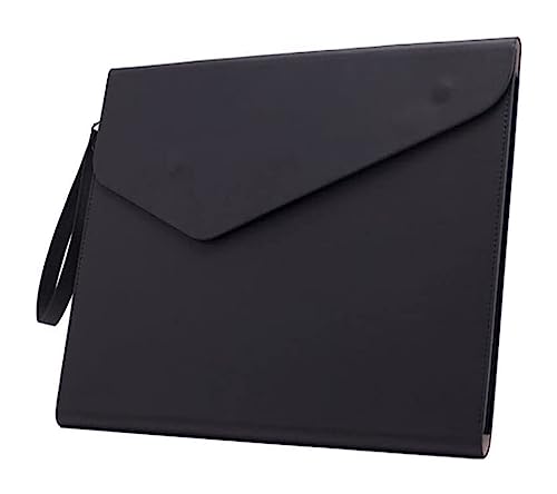 Plastikhüllen, Plastikordner for Dokumente, Dokumententasche A4 Datenvertrag Rechnung Rechnung Portfolio mit großer Kapazität Tablet-PC-Tasche Schule(B Black) von IGGLL