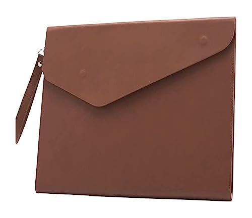 Plastikhüllen, Plastikordner for Dokumente, Dokumententasche A4 Datenvertrag Rechnung Rechnung Portfolio mit großer Kapazität Tablet-PC-Tasche Schule(B Brown) von IGGLL