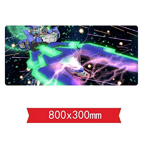 IGIRC Mauspad,Boy Warrior Gundam 800x300mm Extra Large Mouse Pad,Gaming Mousepad, Anti-Slip Natural Rubber Gaming Mouse Mat with 3mm Locking Edge, H von IGIRC