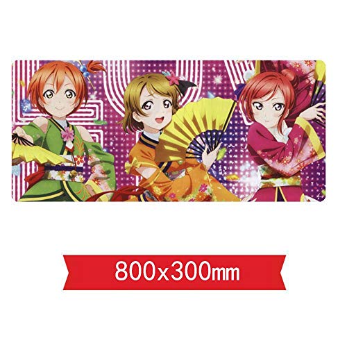 IGIRC Mauspad,LoveLive Girl pad 800x300mm Extra Large Mouse Pad,Gaming Mousepad, Anti-Slip Natural Rubber Gaming Mouse Mat with 3mm Locking Edge, F von IGIRC