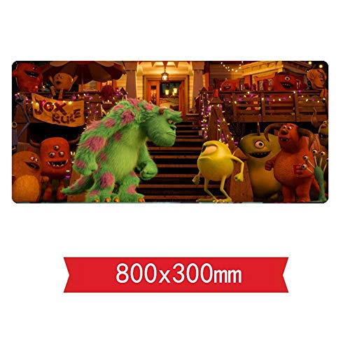IGIRC Mauspad,Monsters University 800x300mm Extra Large Mouse Pad,Gaming Mousepad, Anti-Slip Natural Rubber Gaming Mouse Mat with 3mm Locking Edge, P von IGIRC