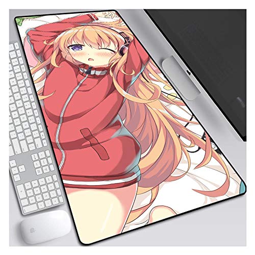 IGIRC Mauspad 900x400mm extragroßeMausunterlage, Gabriel DropOutGaming Mousepad,rutschfesteGaming-Mausunterlage ausNaturkautschuk mit 3 mm Verriegelungskante, R von IGIRC