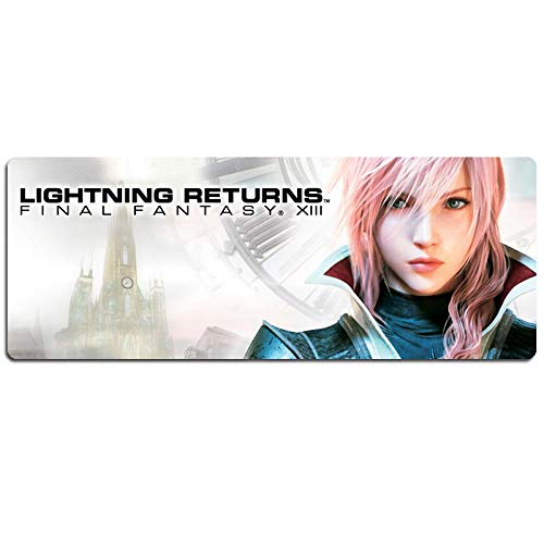 IGIRC Mauspad Final Fantasy 900x400mm extra großes Mauspad, Gaming-Mousepad, rutschfeste Gaming-Mausunterlage aus Naturkautschuk mit 3 mm Verriegelungskante, E von Hemore