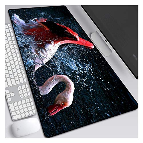 IGIRC Mauspad Literarisches Flamingo 900X400mm Mauspad, Extended XXL Large Professional Gaming Mauspad mit 3mm starker Basis, für Notebooks, PC, K von IGIRC