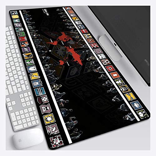 IGIRC Rainbow Six Belagerung Mauspad, Speed Gaming Mauspad, XXL große Mausmatte mit 3mm starker Gummiunterlage, für Notebooks, PC, B IGIRC Rainbow Six Belagerung Mauspad, Speed Gaming Mauspad, XXL große Mausmatte mit 3mm starker Gummiunterlage, für Notebooks, PC, B von Hemore