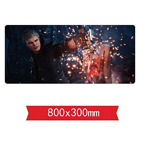 Mauspad,Devil May Cry 5 Speed Gaming Mouse Pad | XXL Mousepad |800 x 300mm Large Size| 3mm-Thick Base | Perfect Precision and Speed, G von IGIRC