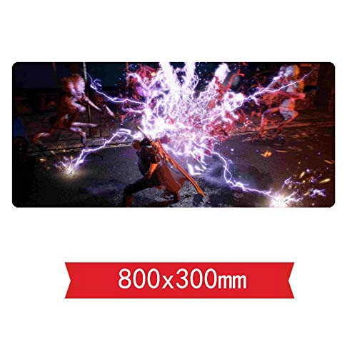 Mauspad,Devil May Cry 5 Speed Gaming Mouse pad,800X300mm Mousepad,Extended XXL Large Mousemat with 3mm-Thick Base,for notebooks, PC, E von IGIRC