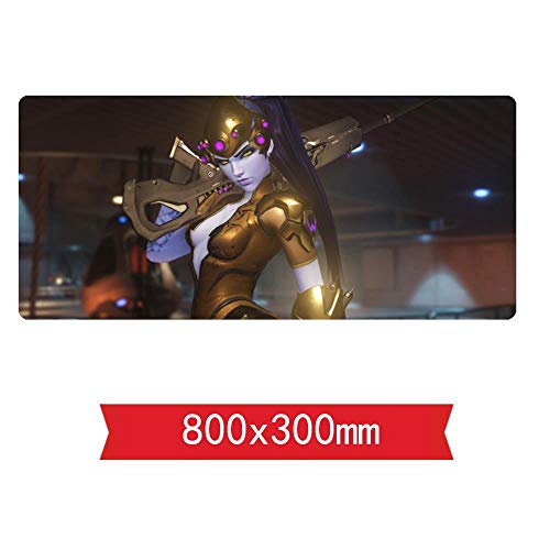 IGIRC Mauspad,Overwatch Speed Gaming Mouse Pad | XXL Mousepad |800 x 300mm Large Size| 3mm-Thick Base | Perfect Precision and Speed, B von Hemore
