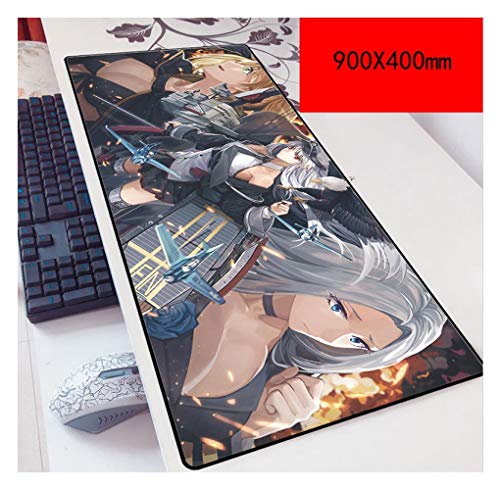 Mauspad Anime Beautiful Girl Speed Gaming Mouse Pad | XXL Mousepad | 900 x 400mm Größe | 3 mm Dicke Basis |Perfekte Präzision und Geschwindigkeit, N von IGIRC