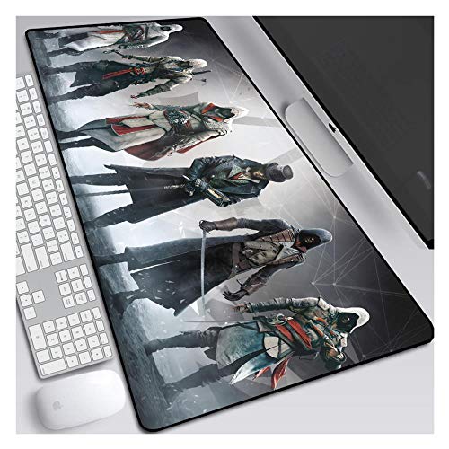 Mauspad Assassin's Creed 900X400mm Mauspad, Speed ​​Gaming Mousepad, Erweitertes XXL großes Mousemat mit 3mm starker Basis, für Notebooks, PC, B von IGIRC