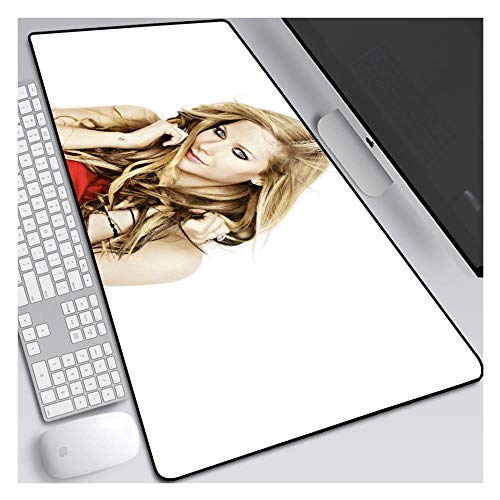 Mauspad Avril Lavigne Speed ​​Gaming Mauspad, 900X400mm Mauspad, Erweitertes XXL großes Mousemat mit 3mm starker Basis, Perfekte Präzision und Geschwindigkeit, G von IGIRC