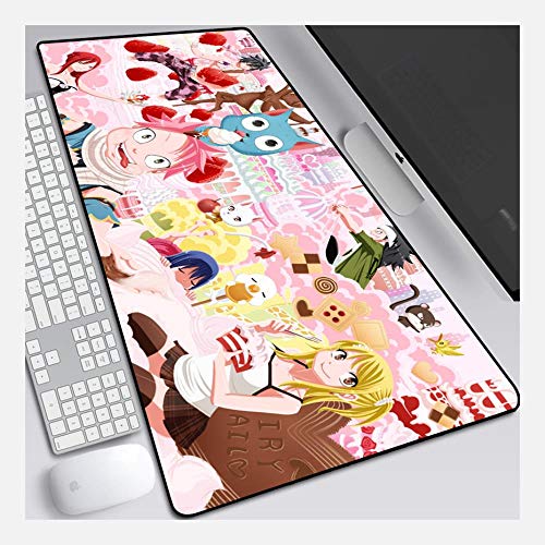 Mauspad Fairy Tail 800X300mm Mauspad, Perfekte Präzision und Geschwindigkeit Gaming-Mauspad mit 3 mm starker Unterseite, für Notebooks, PC, C von IGIRC