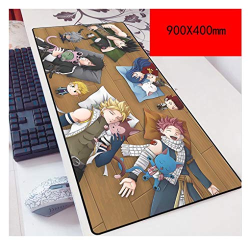 Mauspad Fairy Tail 900X400mm Mouse Pad,Extended XXL Large Professional Gaming Mouse Mat with 3mm-Thick Base,for notebooks, PC, D von IGIRC