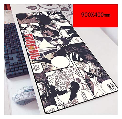 Mauspad Fairy Tail 900X400mm Mouse Pad,Extended XXL Large Professional Gaming Mouse Mat with 3mm-Thick Base,for notebooks, PC, E von Hemore