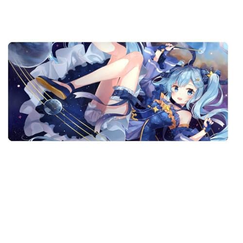 Mauspad Hatsune Miku 800X300mm Mauspad, Speed ​​Gaming Mousepad, Erweitertes XXL großes Mousemat mit 2mm starker Basis, für Notebooks, PC, G von IGIRC