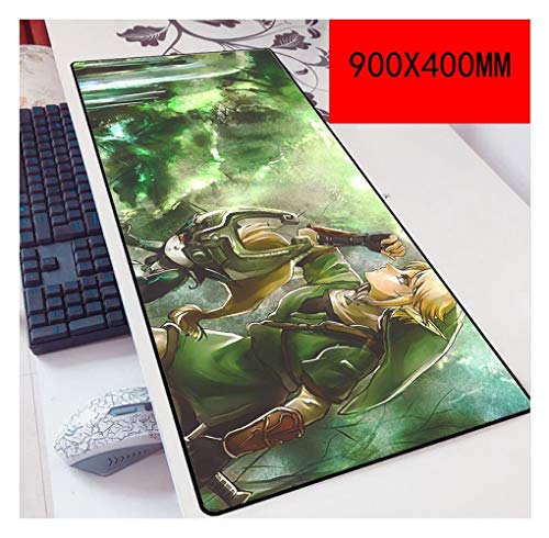 Mauspad Legend of Zelda 900X400mm Mouse pad, Speed Gaming Mousepad,Extended XXL Large Mousemat with 3mm-Thick Base,for notebooks, PC, V von IGIRC