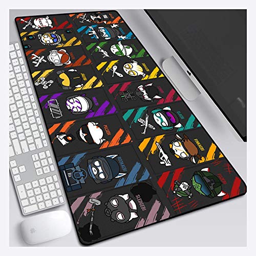 Mauspad Rainbow Six Belagerung 800X300mm Mauspad, Speed ​​Gaming Mousepad, Unterseiten-Mousemat aus Gummi mit 3 mm starker Basis, für Notebooks, PC, P von IGIRC